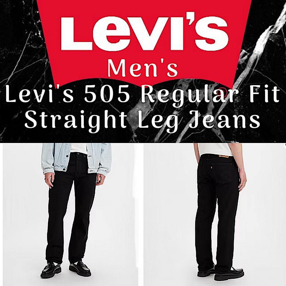 ✨Men's Levi's 505 Regular Fit Straight Leg Jeans✨NWT✨